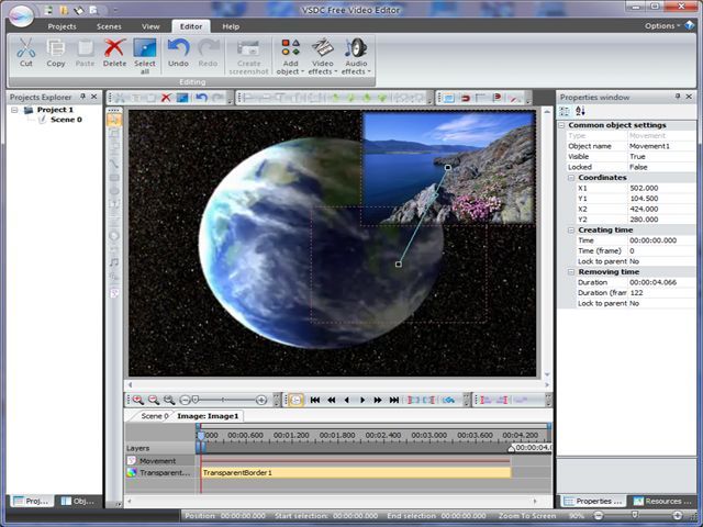 VSDC Free Video Editor Screenshot